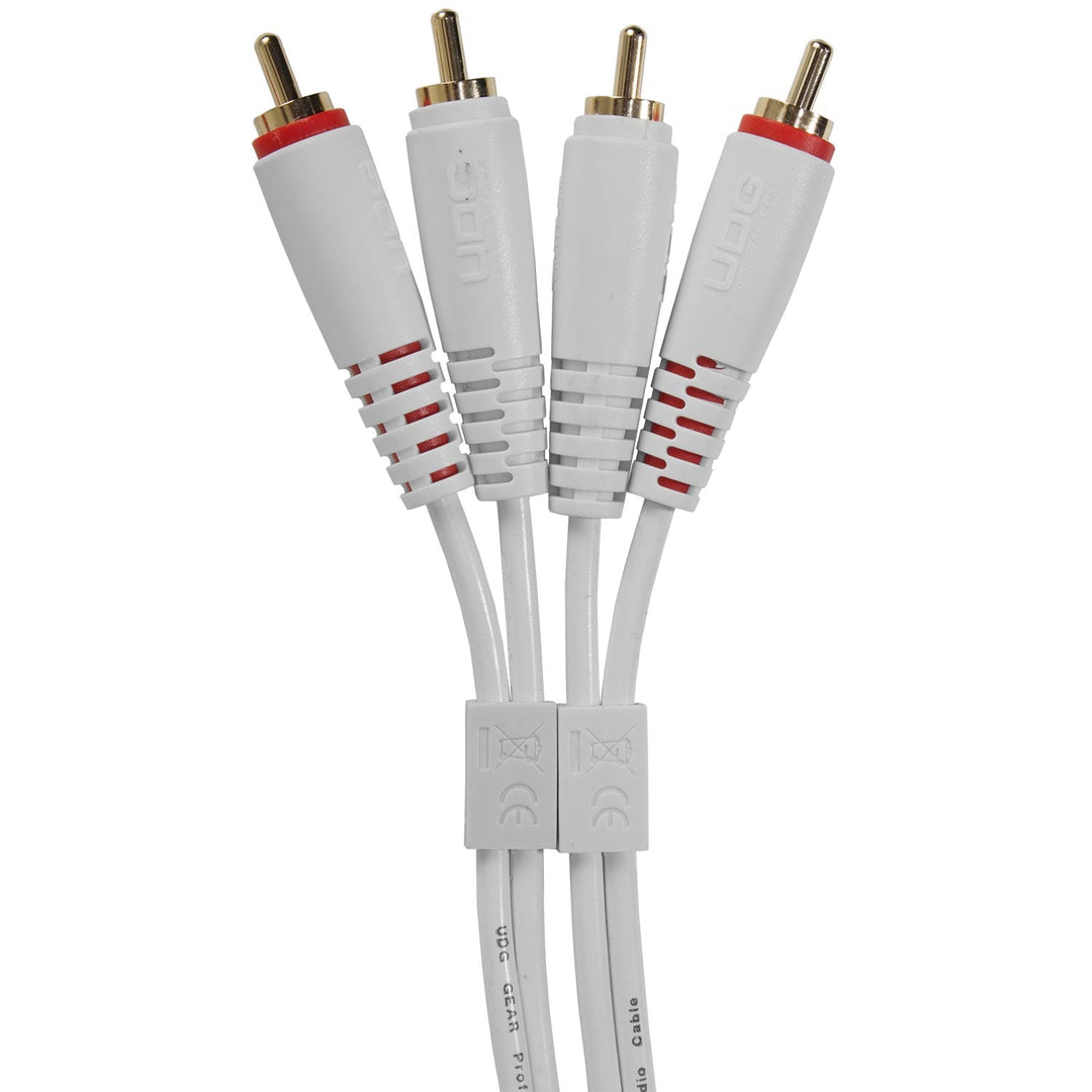 UDG Ultimate Audio Cable Set RCA - RCA Bianco Dritto 1,5m
