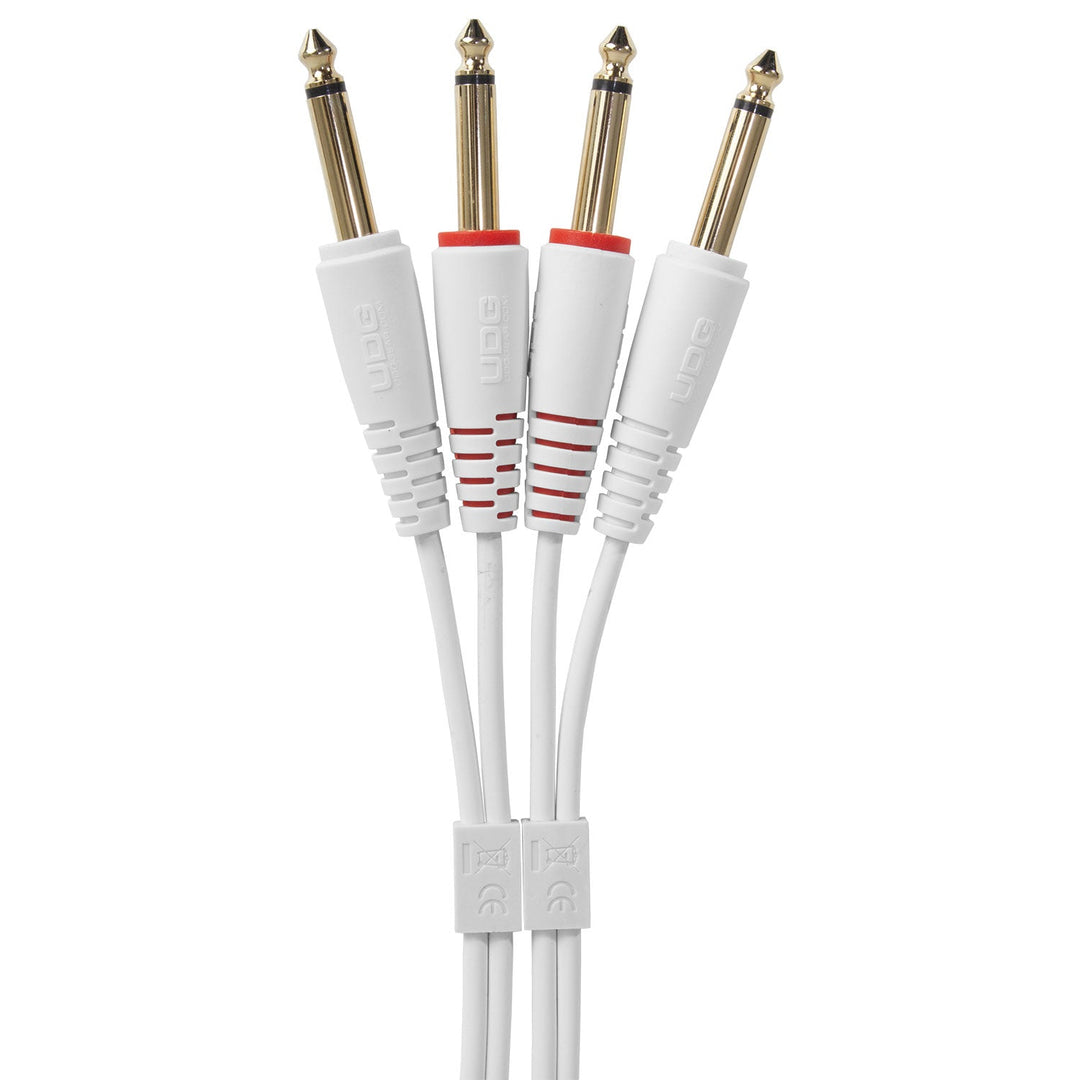 UDG Ultimate Audio Cable Set 1/4'' Jack-1/4'' Jack Bianco Straight 3m