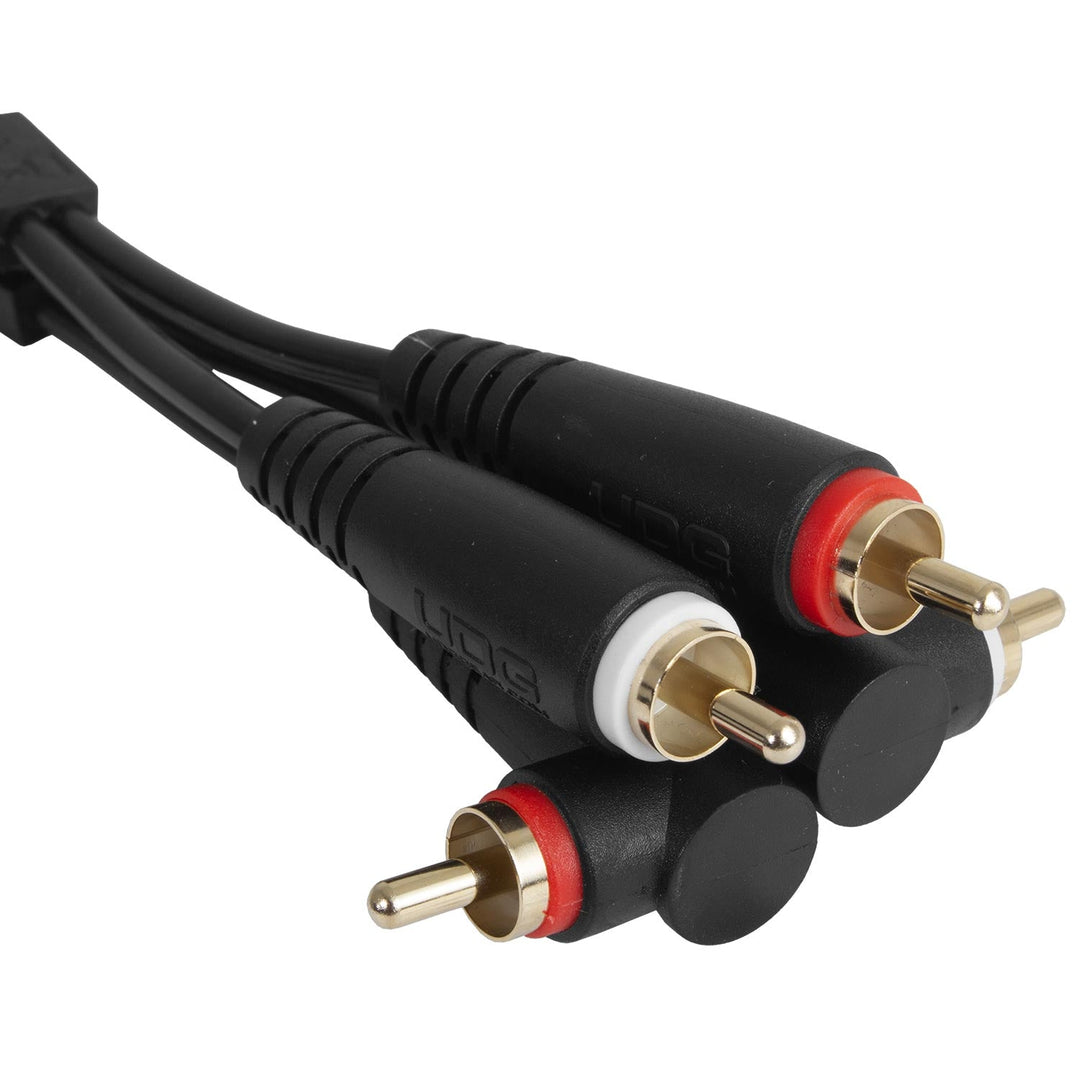 UDG Ultimate Audio Cable Set RCA Dritto-RCA Angolato Nero 3m