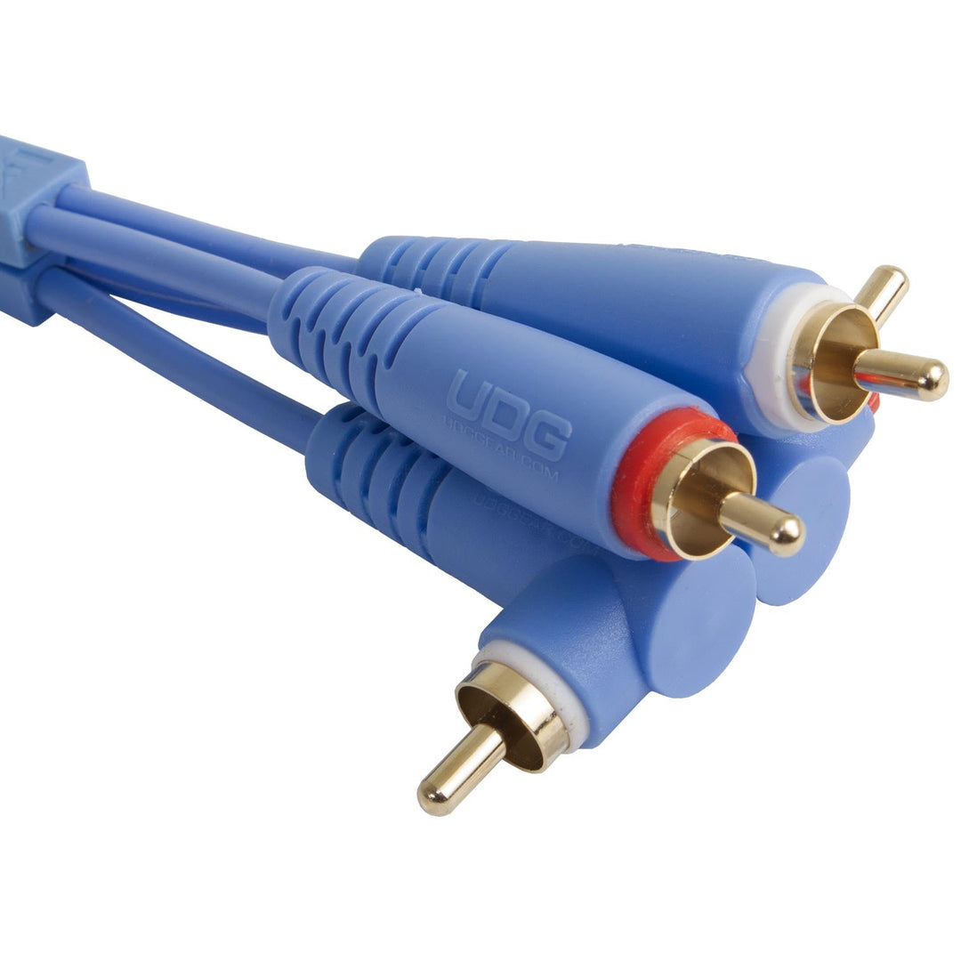 UDG Ultimate Audio Cable Set RCA Dritto-RCA Angolato Blu 3m