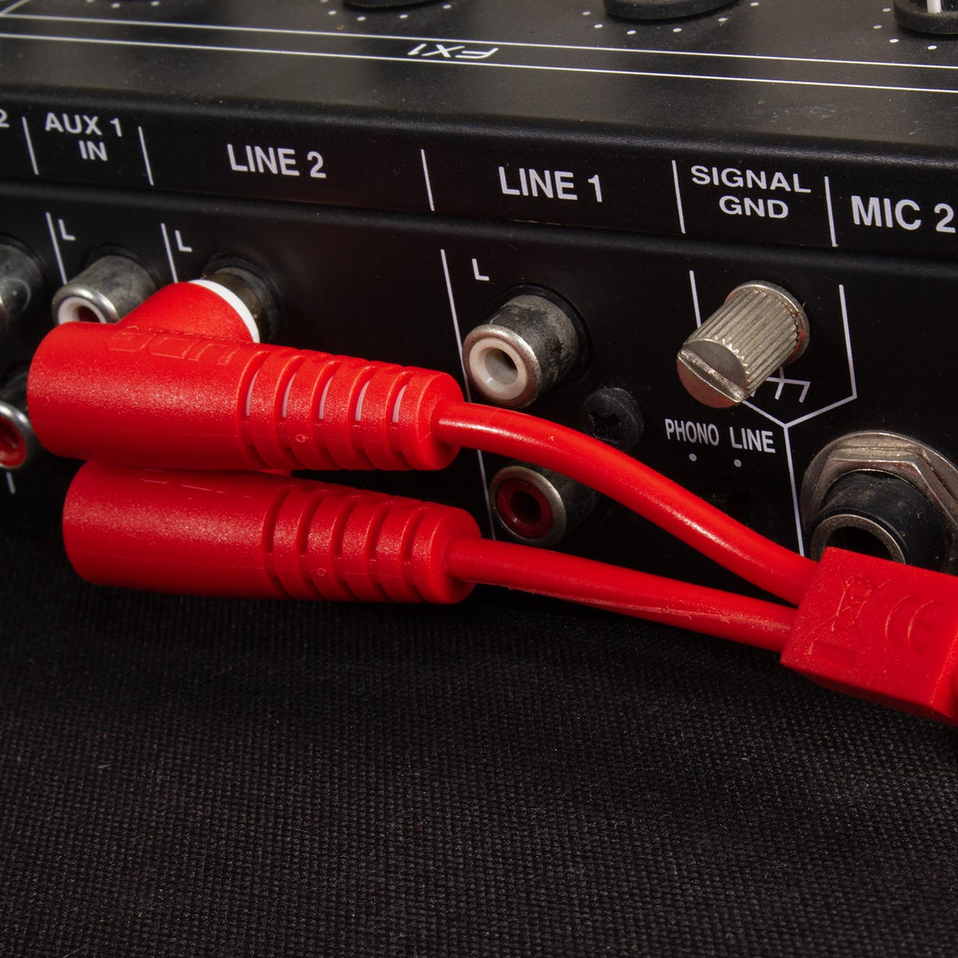 UDG Ultimate Audio Cable Set RCA Dritto-RCA Angolato Rosso 3m