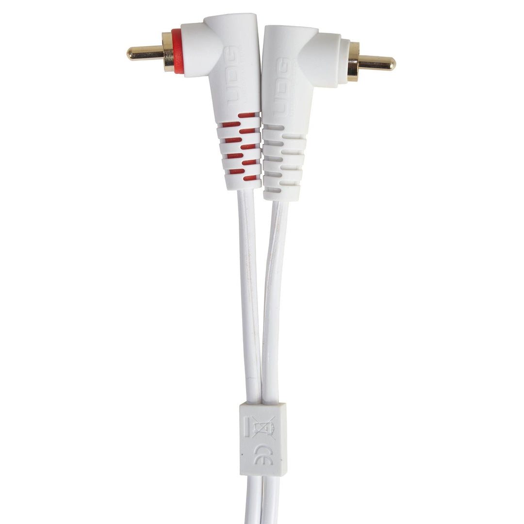 UDG Ultimate Audio Cable Set RCA Dritto-RCA Angolato Bianco 3m