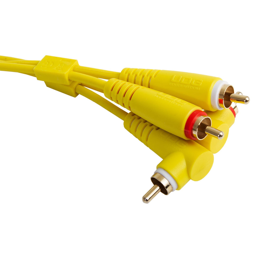 UDG Ultimate Audio Cable Set RCA Dritto-RCA Angolato Giallo 3m