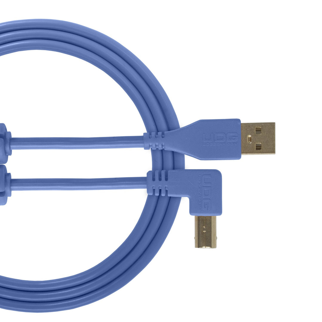 UDG Ultimate Cavo Audio USB 2.0 A-B Blu Angolato 2m