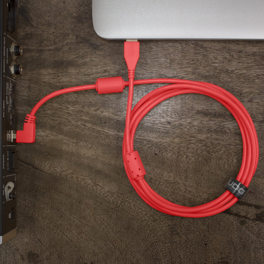 UDG Ultimate Audio Cable USB 2.0 A-B Rosso Angolato 1m