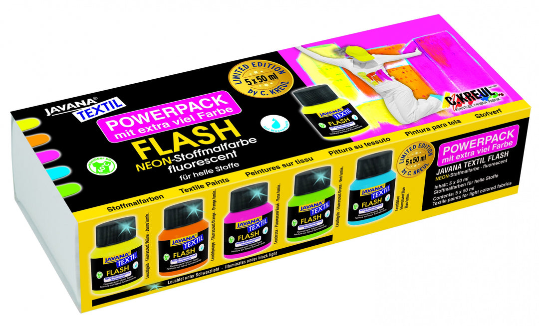 Set di vernici UV per tessuti 5 x 50 ml