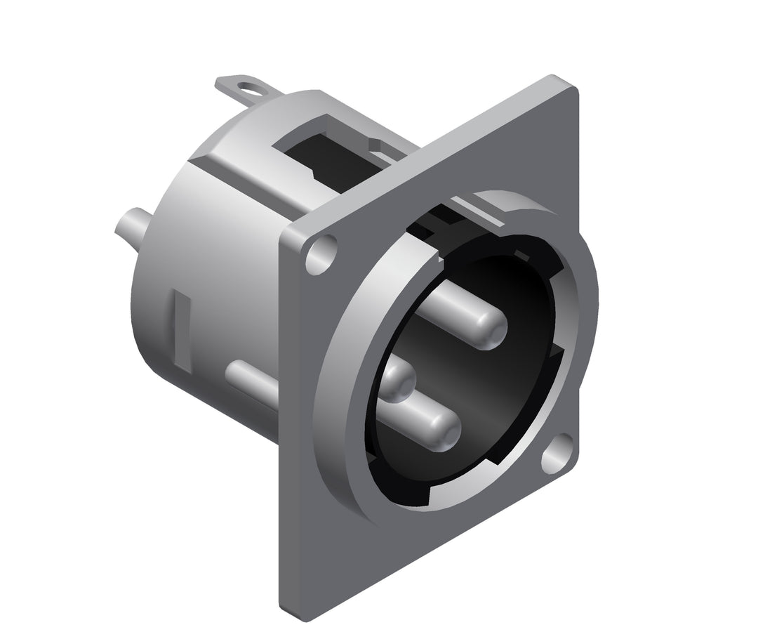 Connettore chassis XLR a 3 poli maschio serie D