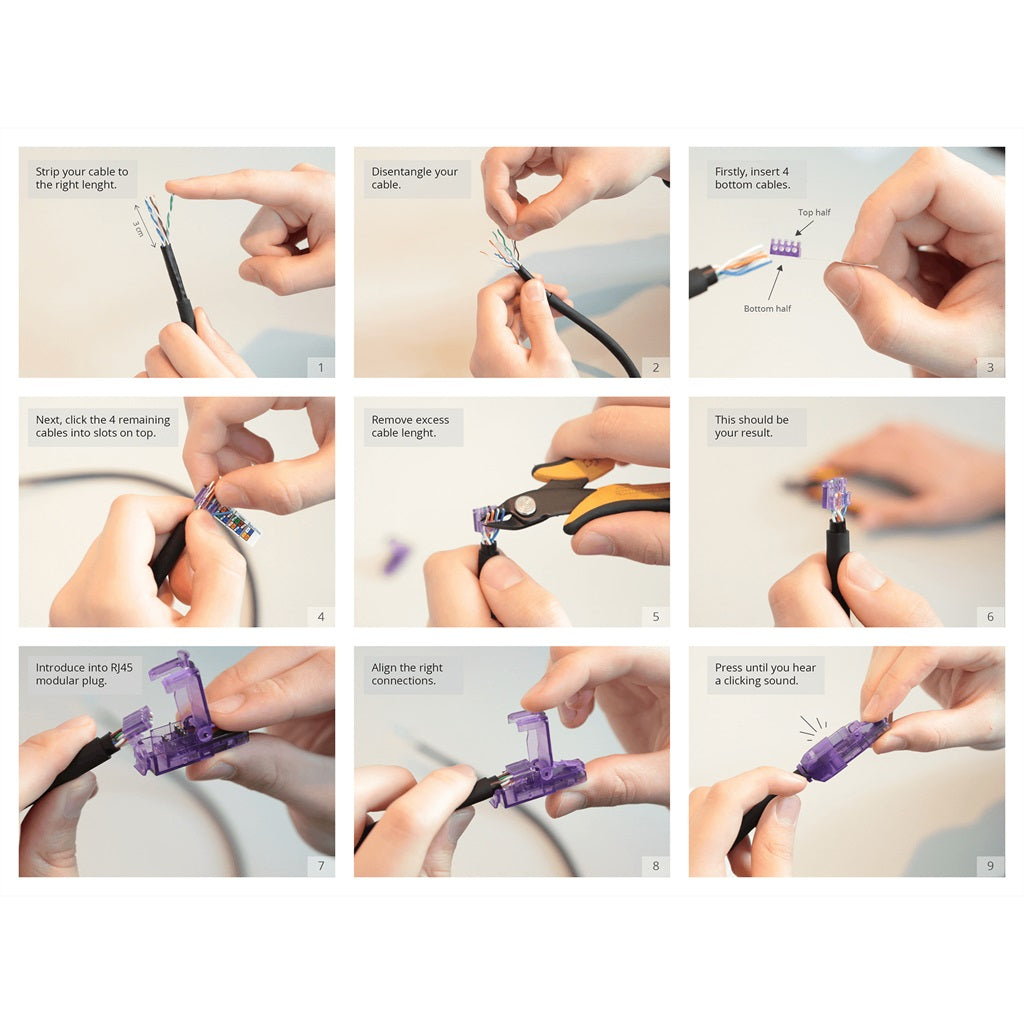 ProCab CAT6A RJ45 modular stik, skærmet