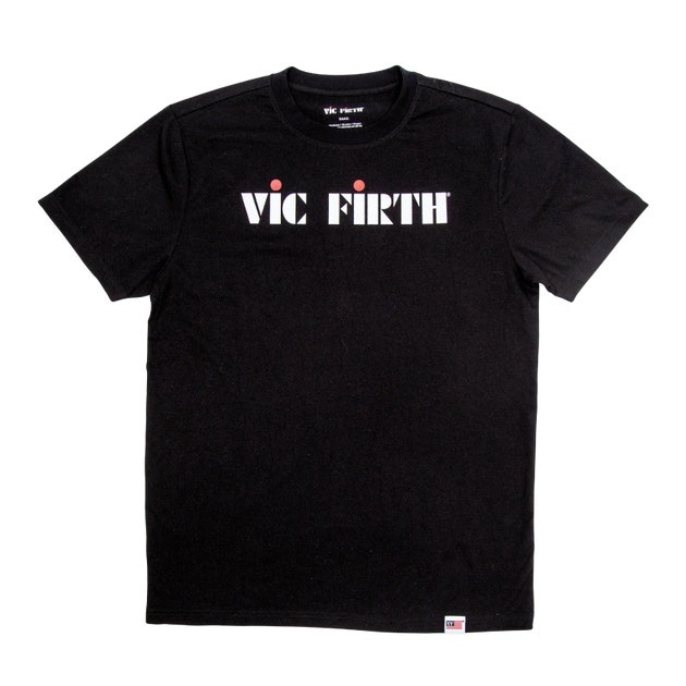 Vic Firth Classic Logo Black Tee - Small