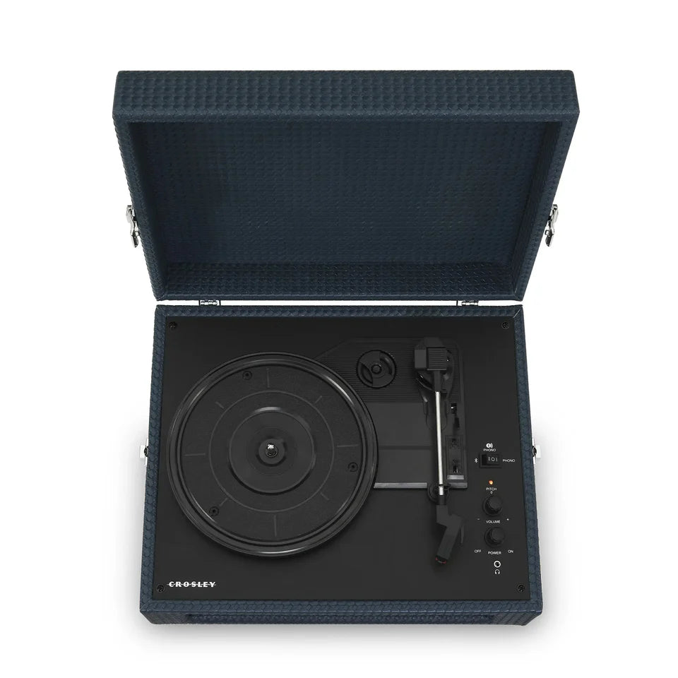 Crosley Voyager Giradischi Bluetooth bidirezionale (Navy Blue)