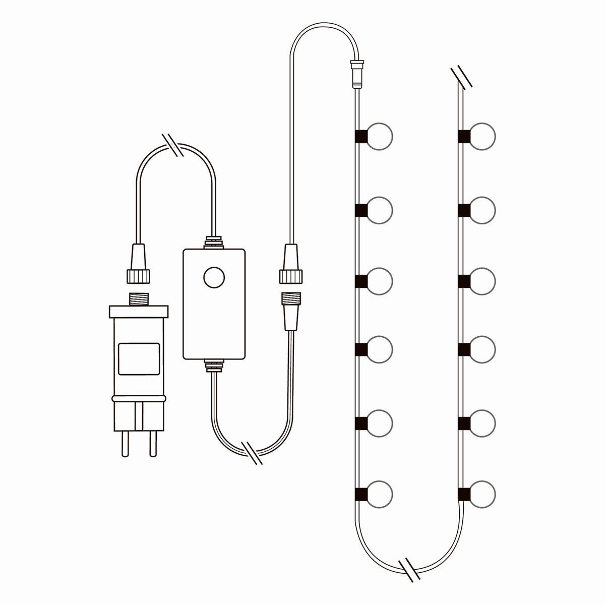 SmartLife Catena Luminosa Decorativa con 48 Lampadine LED