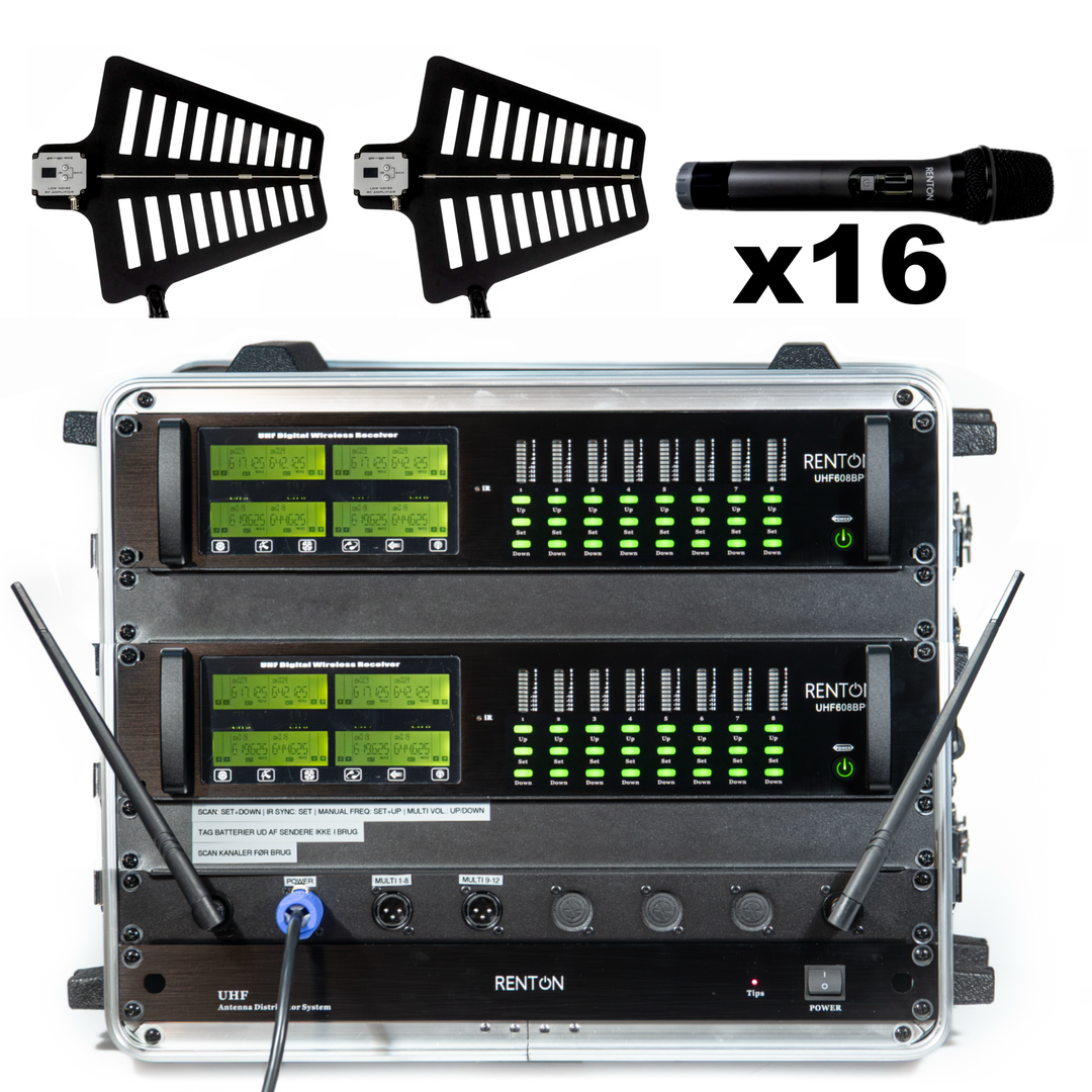 Renton Rack Trådløst System (16 Håndholdt)