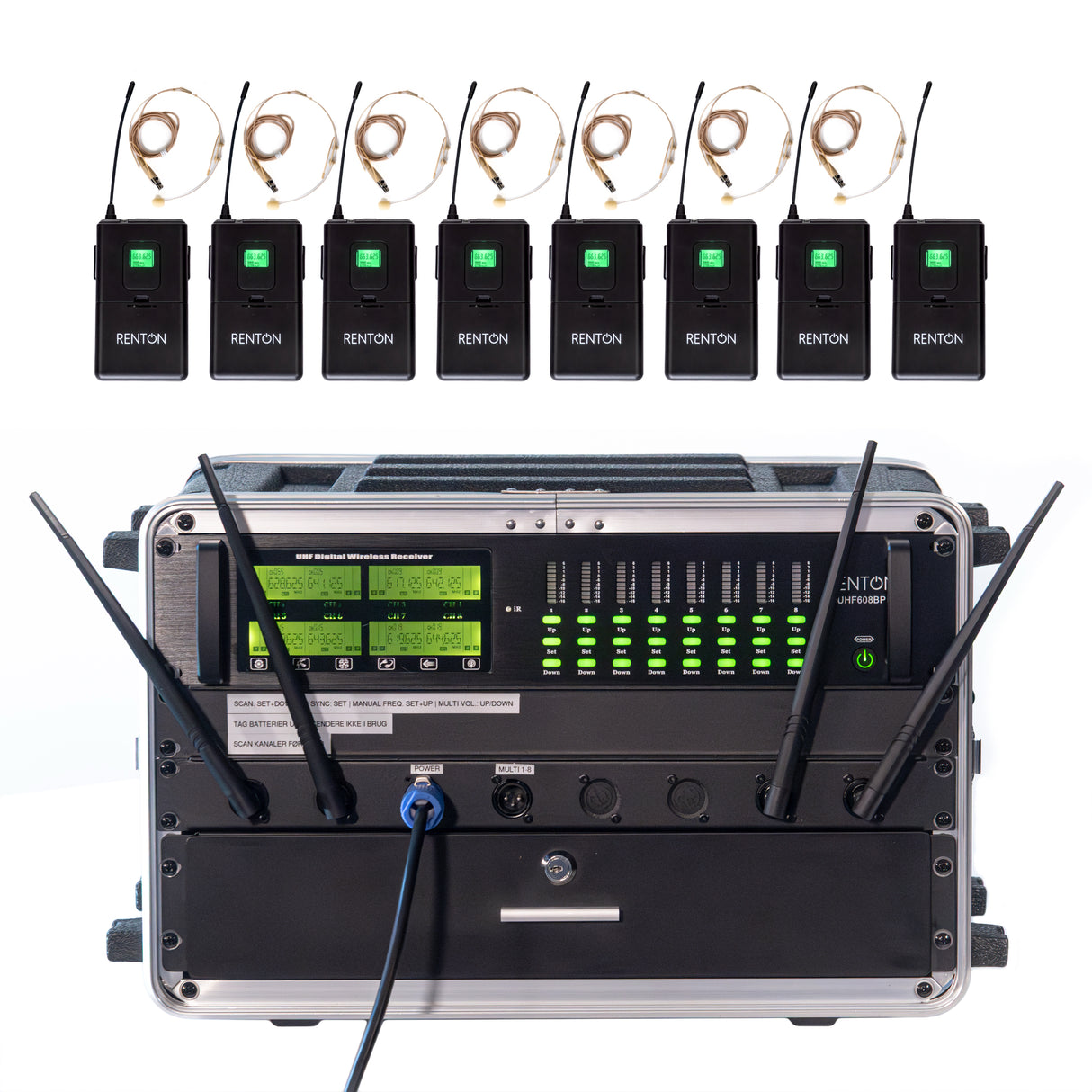 Renton Rack Trådløst System (8 Headset)