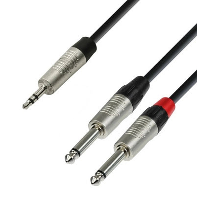 Y-splitkabel Minijack a 6,3mm Jack (3m)