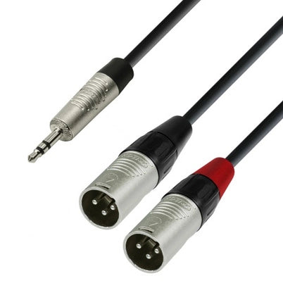 Y-splitkabel Minijack a XLR maschio (3m)