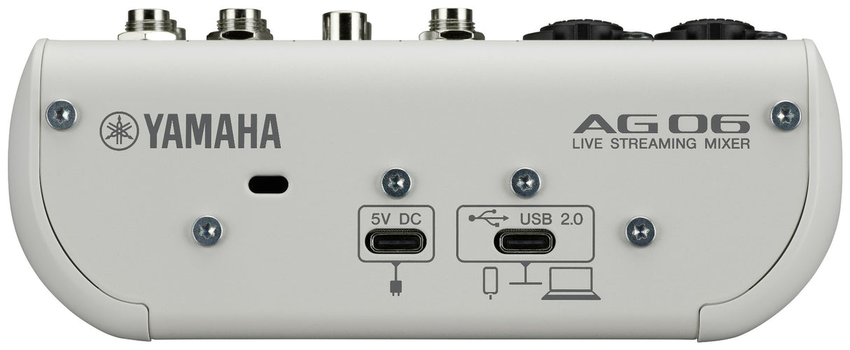 Yamaha AG06 MkII - Mixer per Live Streaming (Bianco)