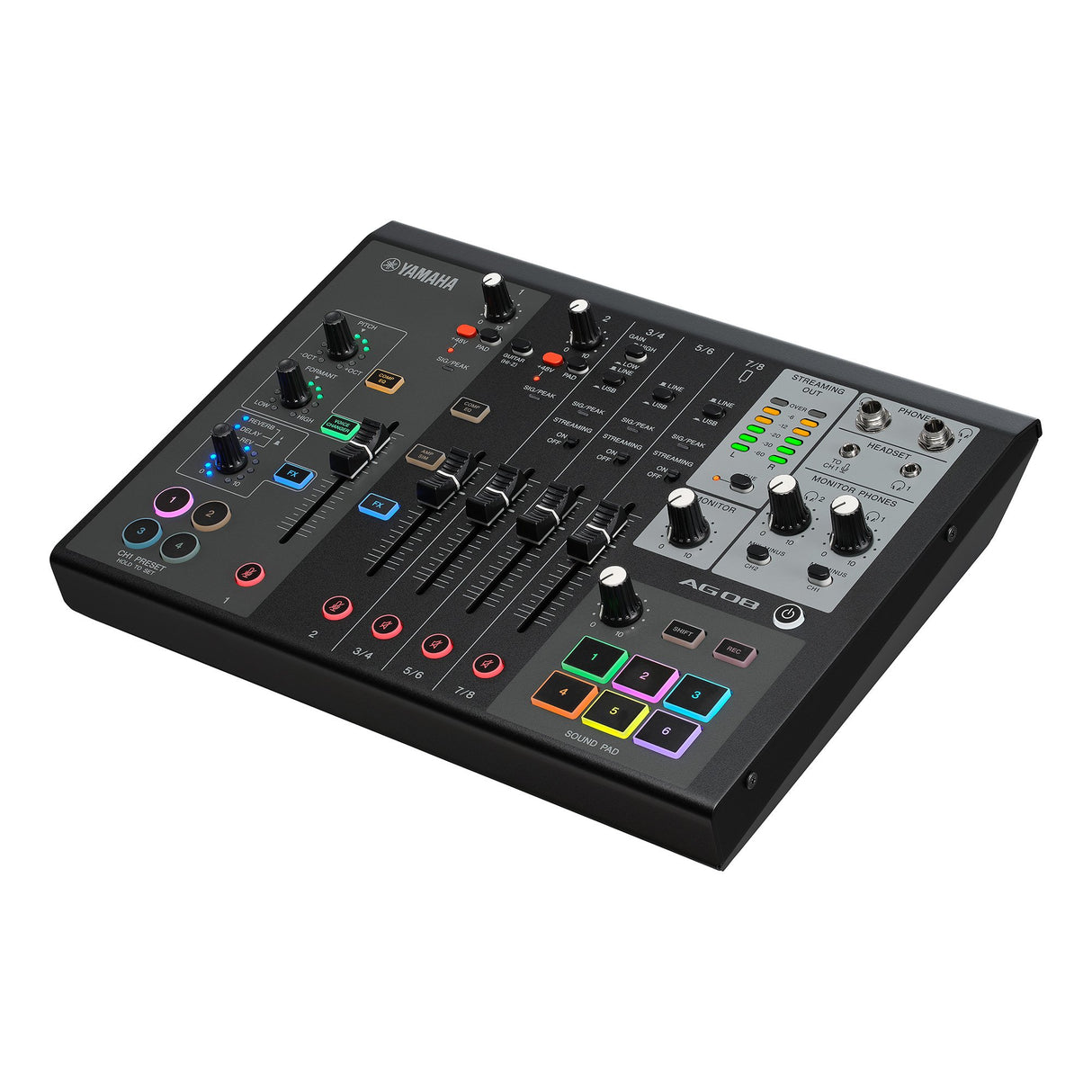Yamaha AG08 - Mixer per live streaming (Nero)