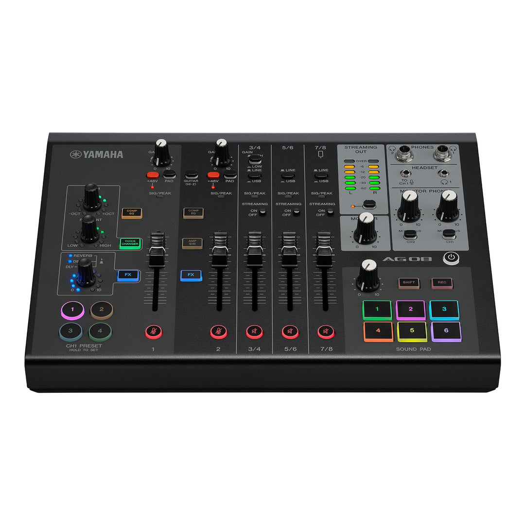 Yamaha AG08 - Mixer per live streaming (Nero)