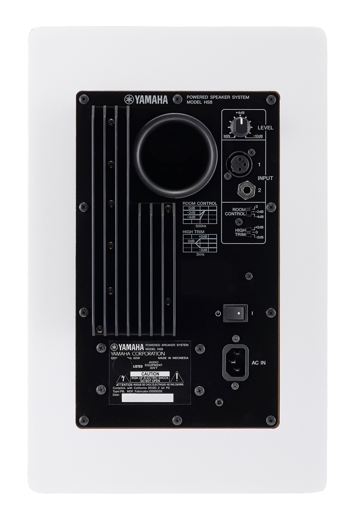 Yamaha HS8 W Active Studio Monitor (White)