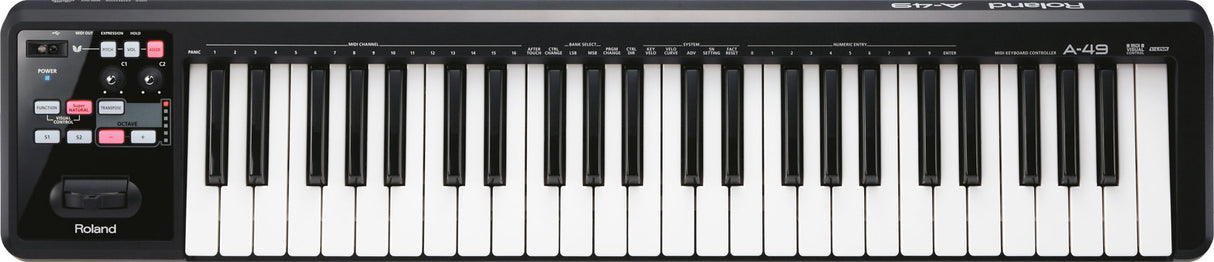Roland A-49-BK MIDI-Keyboard (Black)