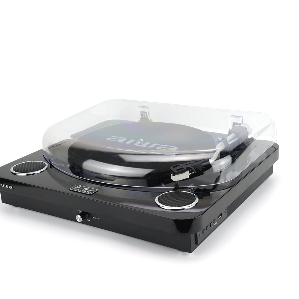 AIWA LPS-25 Giradischi – Bluetooth, USB e FM, nero