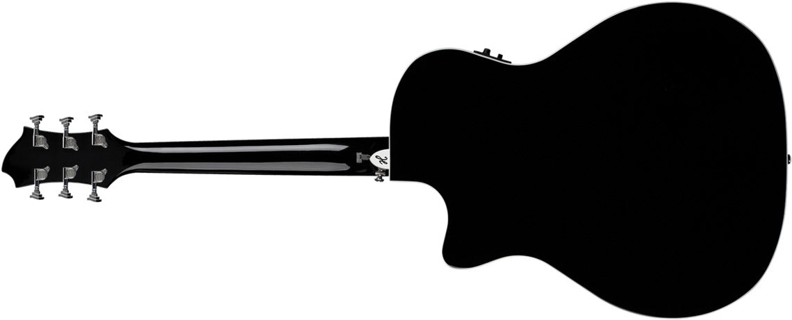 Hagstrom Siljan II Grand Auditorium Western Guitar (Black)