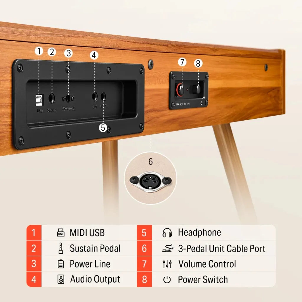 Donner DDP-80 pianoforte elettrico legno