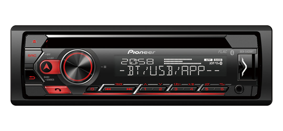 Pioneer DEH-S420BT 1-DIN Autoradio con CD, Bluetooth e USB