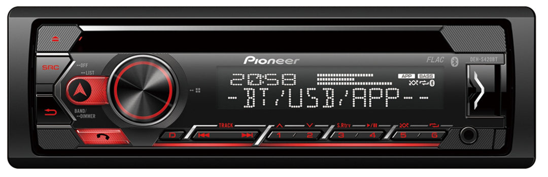 Pioneer DEH-S420BT 1-DIN Autoradio con CD, Bluetooth e USB