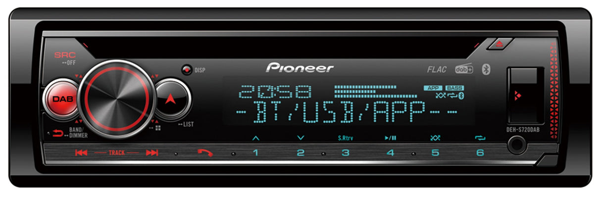 Pioneer DEH-S720DAB Bluetooth, DAB+ radio