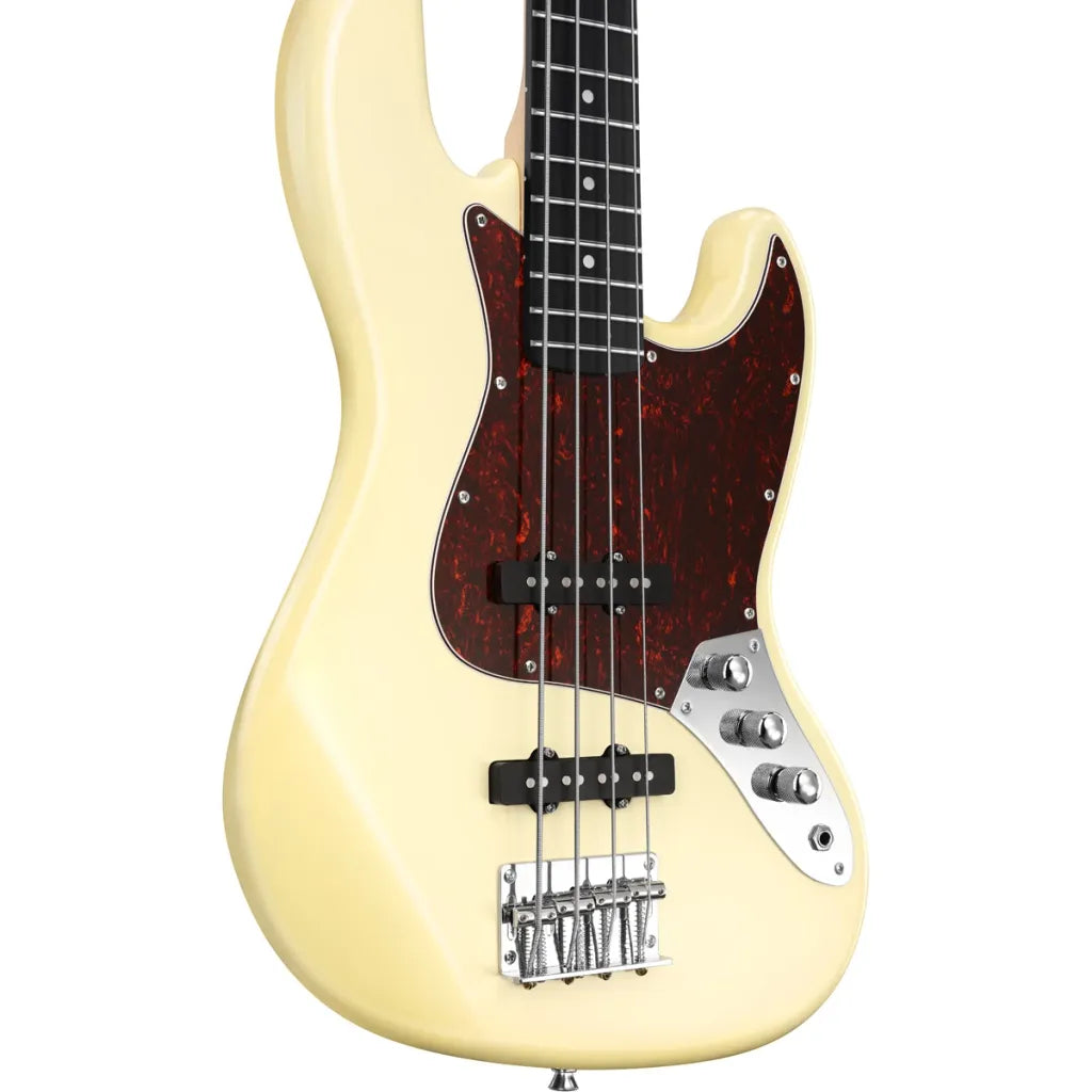 Donner DJB-510B pacchetto basso elettrico olympic white