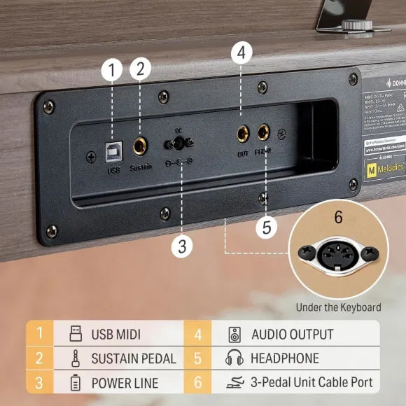 Donner DDP-60 El-Klaver Grå Startpakke