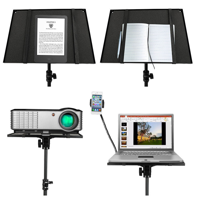 Supporto per laptop e proiettore con portasmartphone