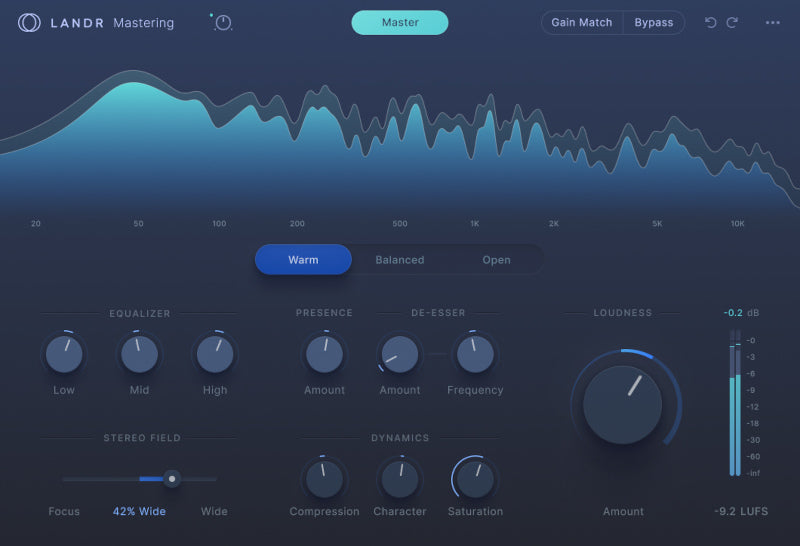 LANDR Plugin di mastering PRO