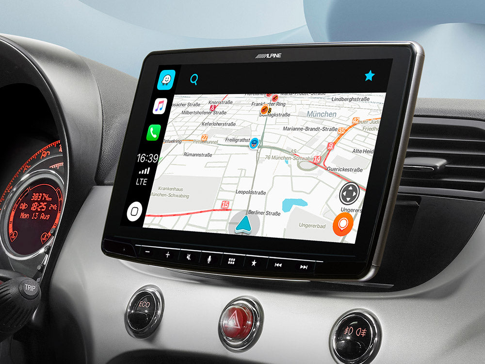 Apple Carplay, Android Auto in Fiat 500 Beige Interni (2007-2015)