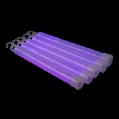 25 pezzi di bastoncini luminosi 6'' con cordino (Viola)