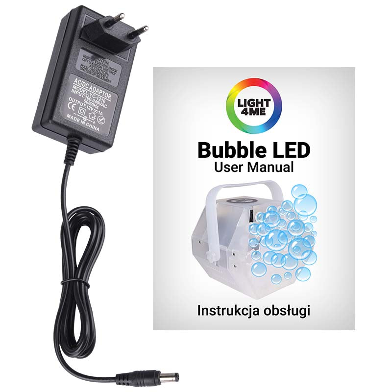 Light4Me Bubble LED Macchina per bolle con luci LED multicolori