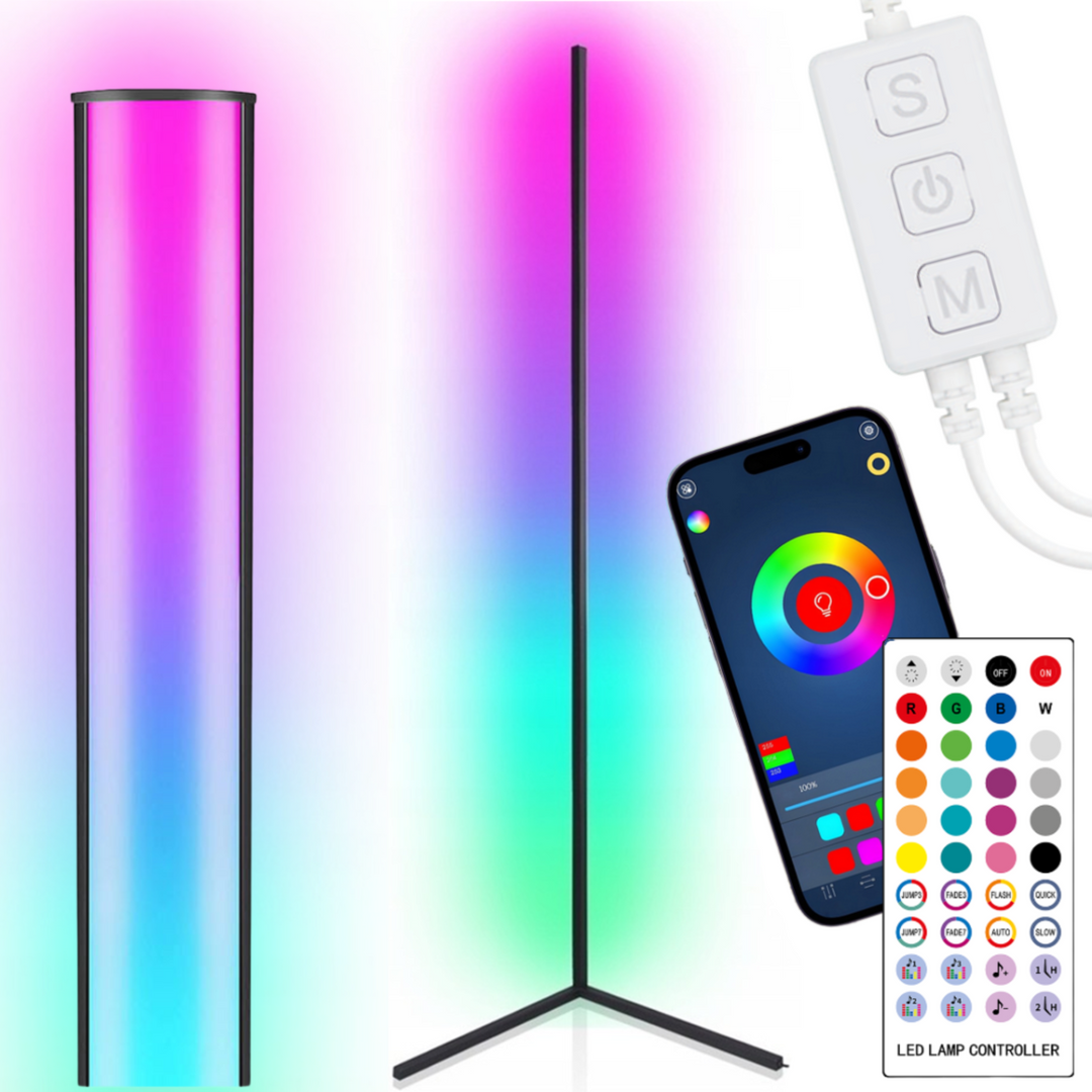 LIGHT4ME Lampada da pavimento angolare a stelo 1