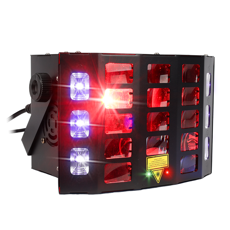 Light4Me Turbo Derby 4-in-1 – RGBW, UV, Strobo e Laser