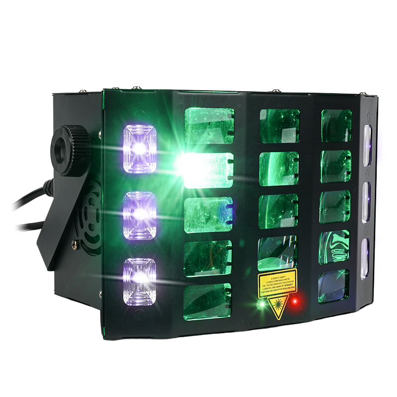 Light4Me Turbo Derby 4-in-1 – RGBW, UV, Strobo e Laser
