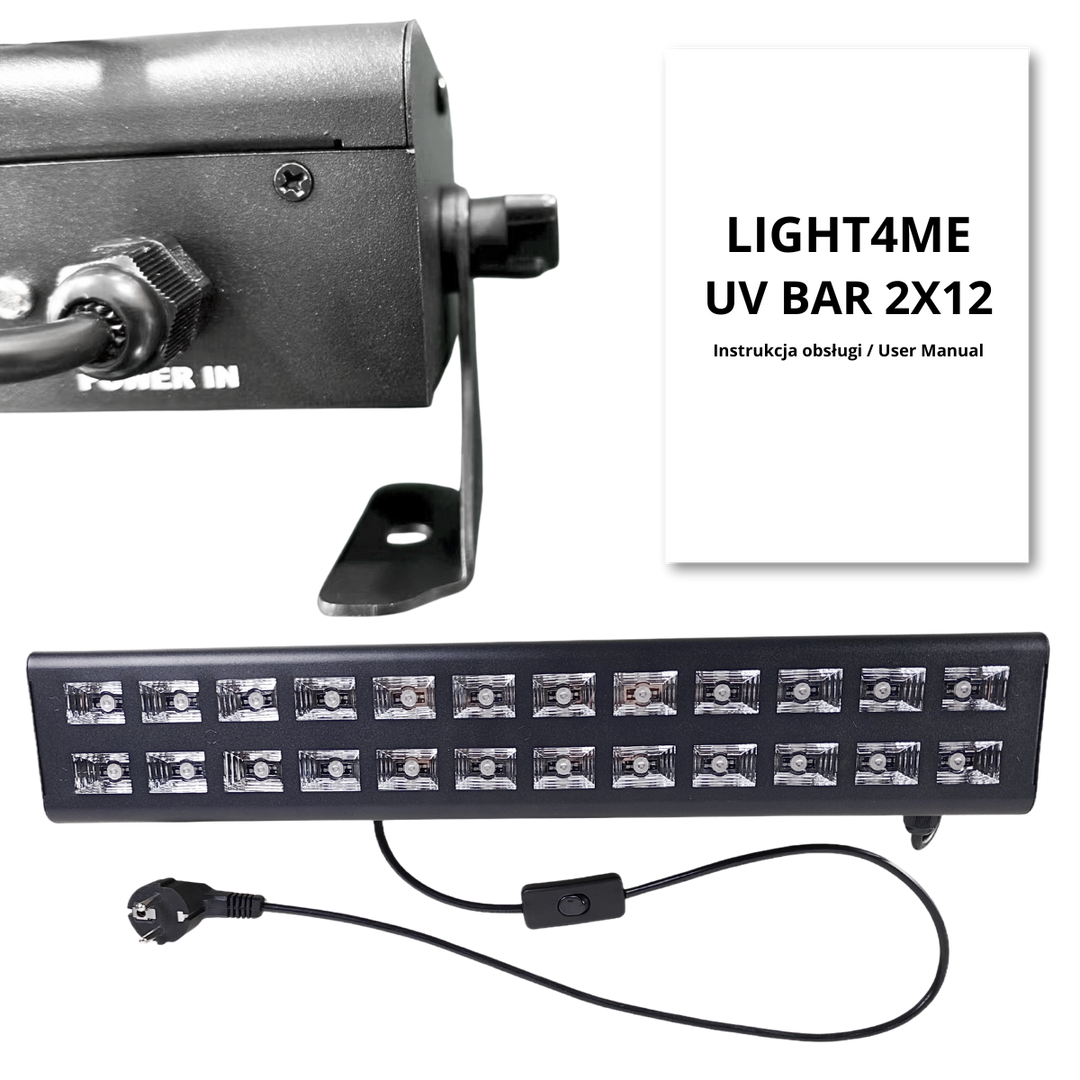 LIGHT4ME UV BAR 2X12 striscia luminosa per effetti luce sc