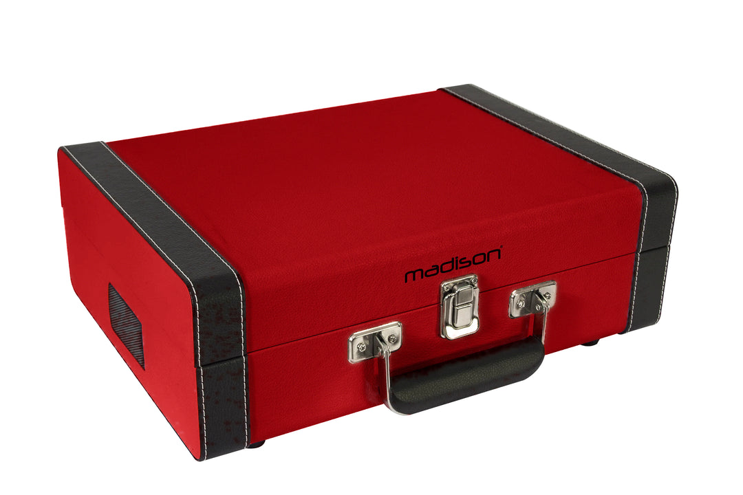 Madison Vintage Pladespiller con Bluetooth (Rosso)