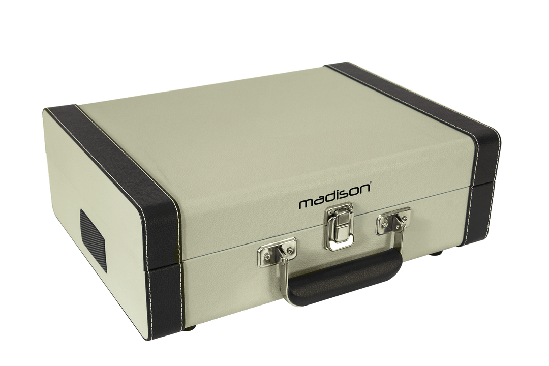 Madison Giradischi Vintage con Bluetooth (Crema)