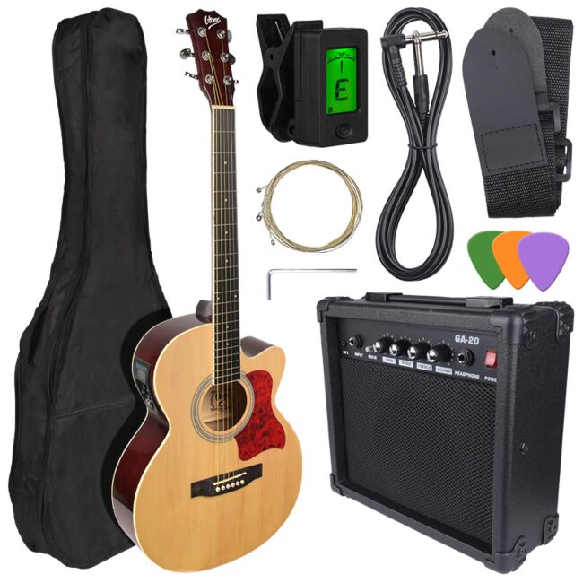 V-TONE EAG SET NT chitarra elettroacustica + amplificatore, Naturel
