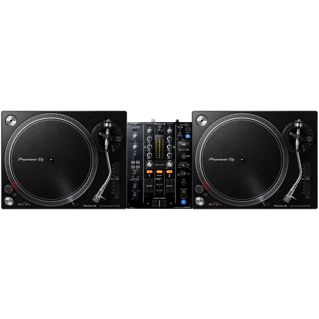 Pioneer DJ DJM-450 + PLX-500-K Bundle