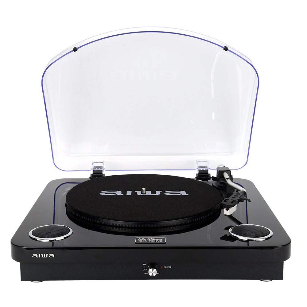 AIWA LPS-25 Giradischi – Bluetooth, USB e FM, nero