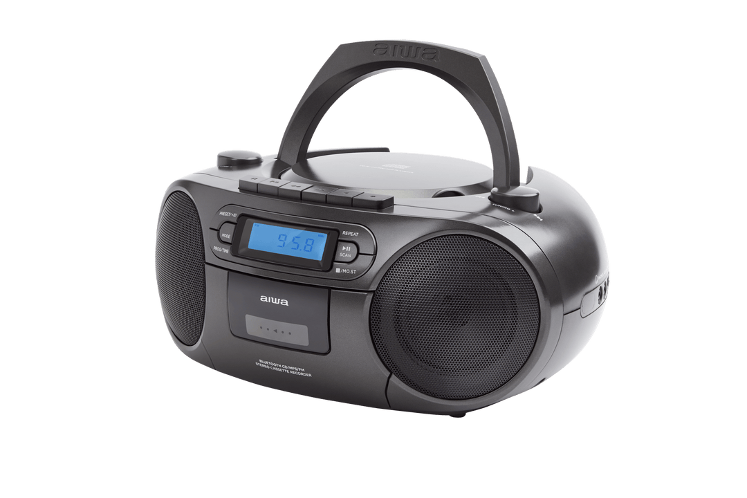 AIWA RC-250 Boombox – CD, cassetta, Bluetooth e FM, Black
