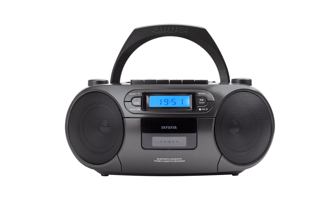 AIWA RC-250 Boombox – CD, cassetta, Bluetooth e FM, Black