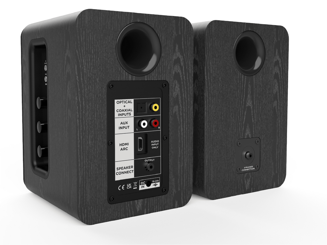 AIWA SPA-200 Aktive Højttalere – Bluetooth & HDMI ARC,sort