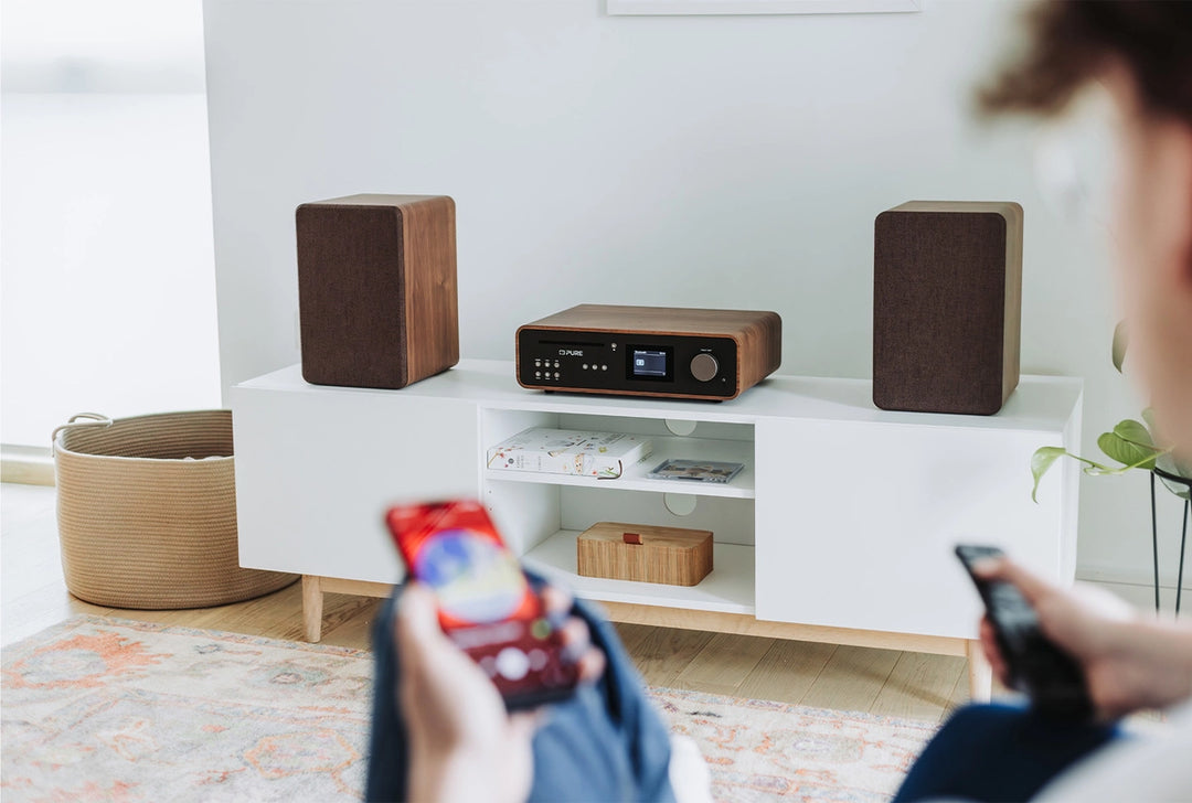 Pure Classic Stereo Hi-Fi System – DAB+, CD, Bluetooth, 100W, Noce